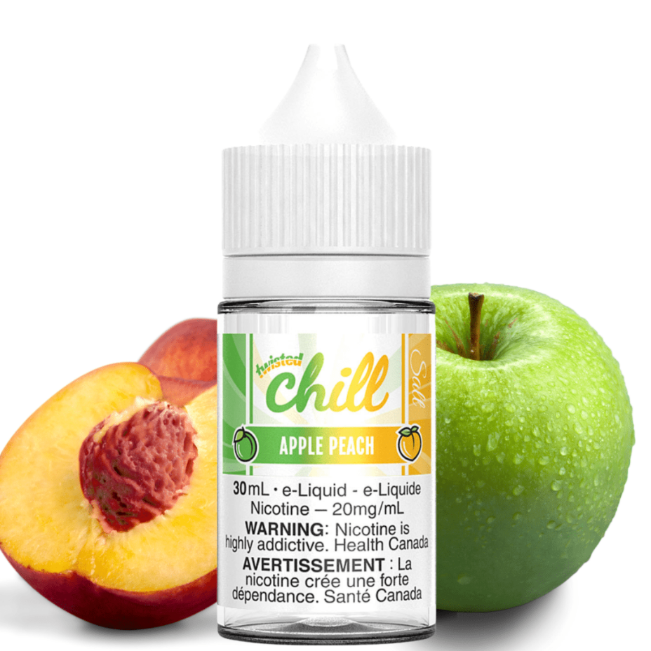 Apple Peach Salts by Chill E-Liquid 12mg Airdrie Vape SuperStore and Bong Shop Alberta Canada