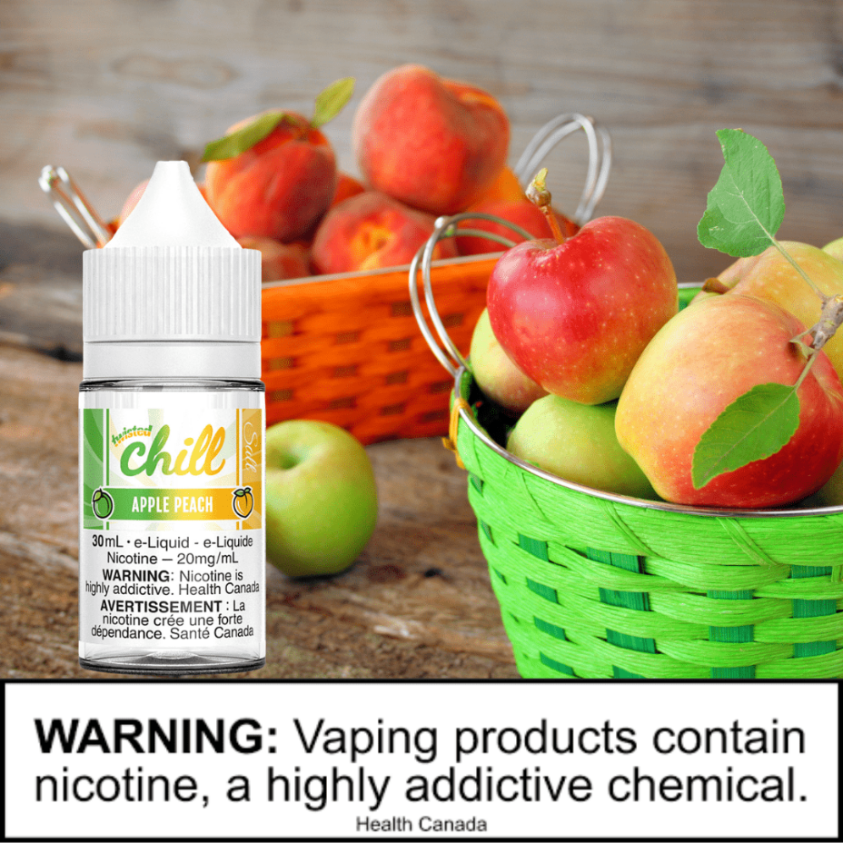 Apple Peach Salts by Chill E-Liquid Airdrie Vape SuperStore and Bong Shop Alberta Canada