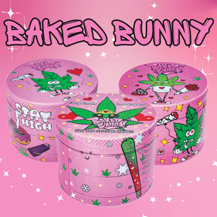 Baked Bunny 4-Piece Grinder-50mm Airdrie Vape SuperStore and Bong Shop Alberta Canada