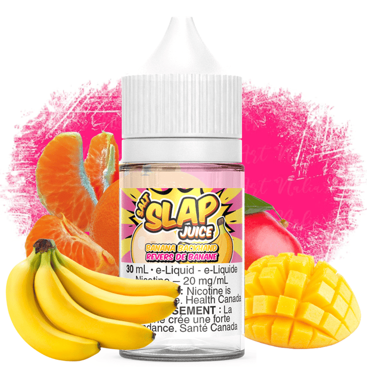 Banana BackHand Salt by Slap Juice 30ml / 12mg Airdrie Vape SuperStore and Bong Shop Alberta Canada