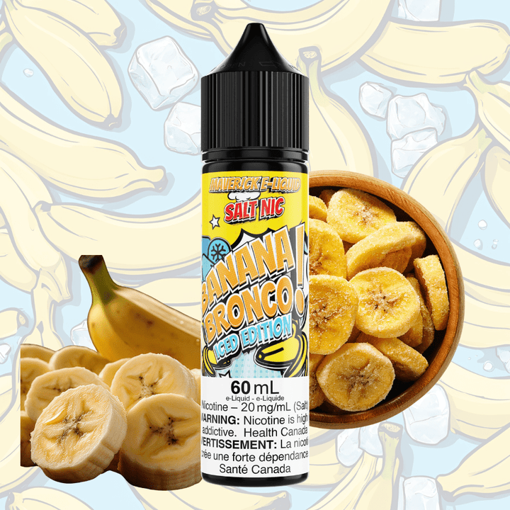 Banana Bronco Iced Salt by Maverick E-Liquid 60ml / 20mg Airdrie Vape SuperStore and Bong Shop Alberta Canada