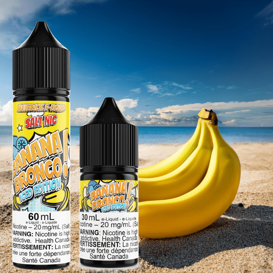 Banana Bronco Iced Salt by Maverick E-Liquid Airdrie Vape SuperStore and Bong Shop Alberta Canada