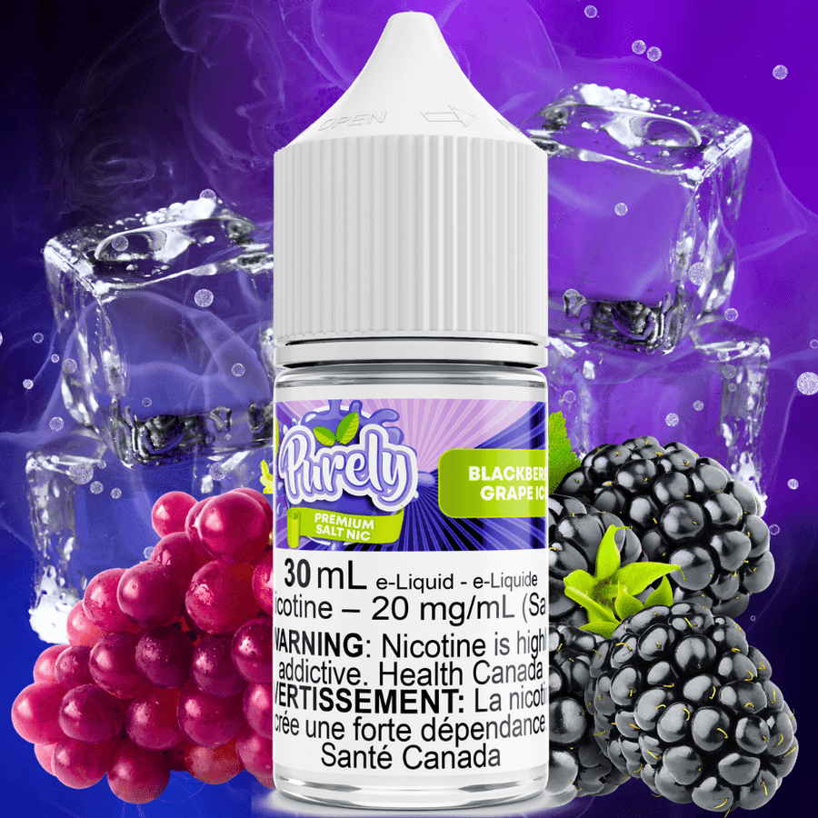 Blackberry Grape Ice Salt Nic by Purely E-Liquid Airdrie Vape SuperStore and Bong Shop Alberta Canada