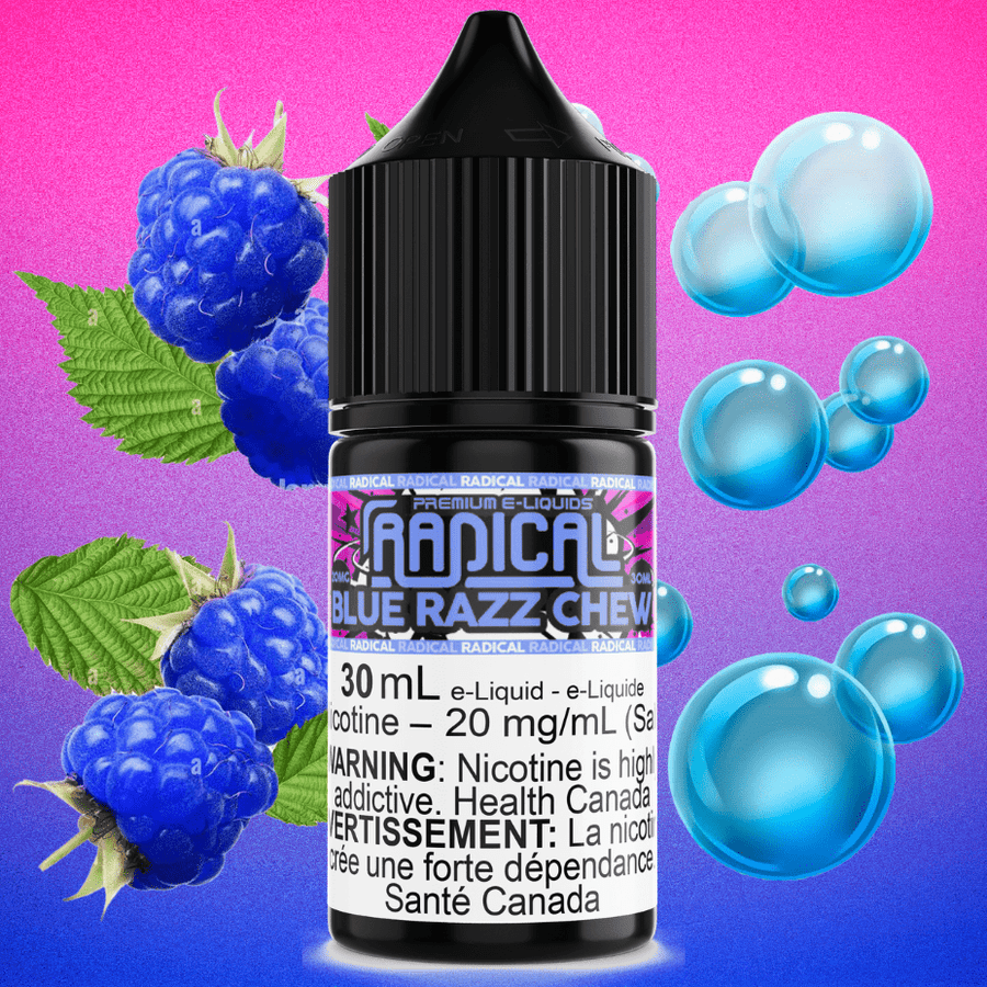 Blue Razz Chew Salt Nic by Radical E-liquid Airdrie Vape SuperStore and Bong Shop Alberta Canada