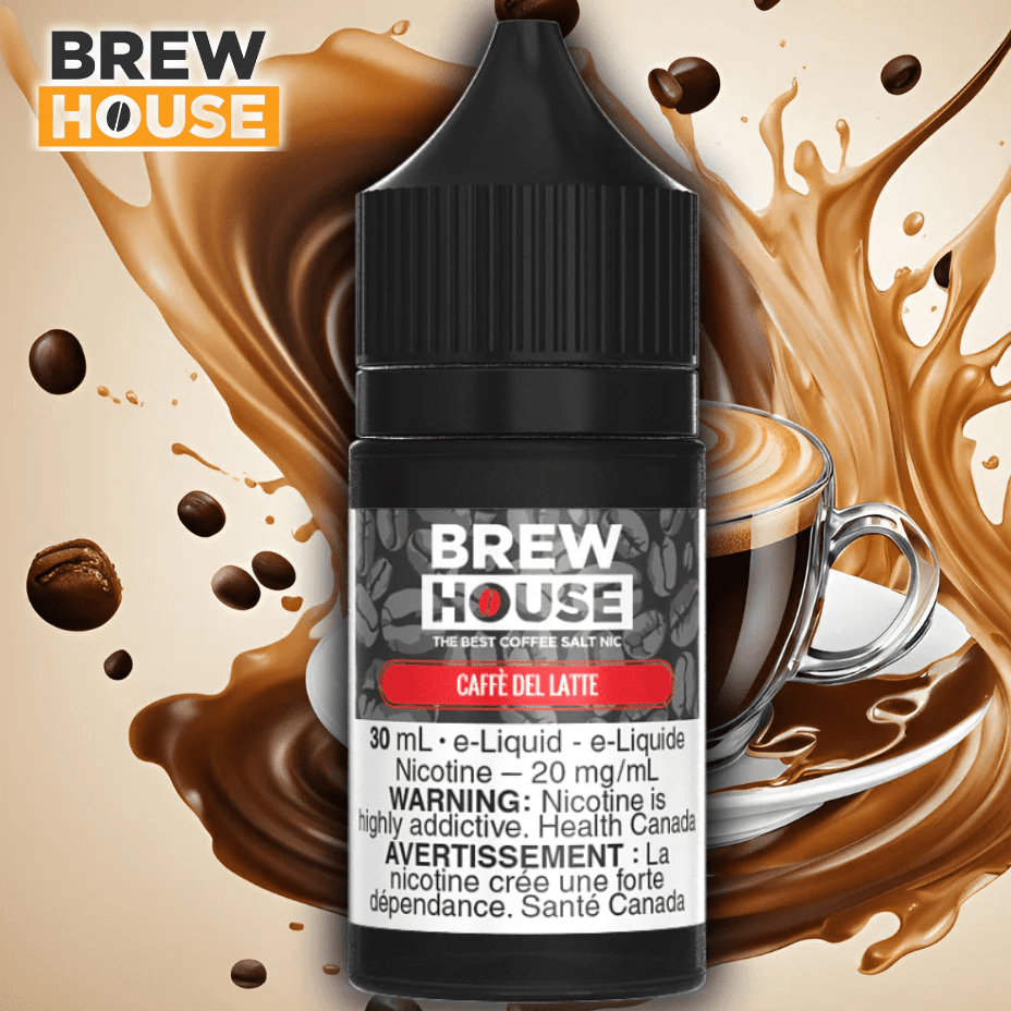 Caffe Del Latte Salt by Brew House E-Liquid Airdrie Vape SuperStore and Bong Shop Alberta Canada