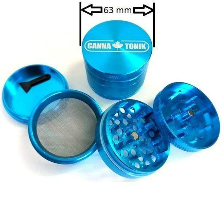 Cannatonik Anodized Aluminum Grinder 63mm Blue Airdrie Vape SuperStore and Bong Shop Alberta Canada