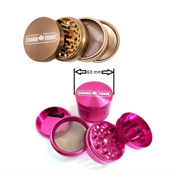 Cannatonik Anodized Aluminum Grinder 63mm Pink Airdrie Vape SuperStore and Bong Shop Alberta Canada