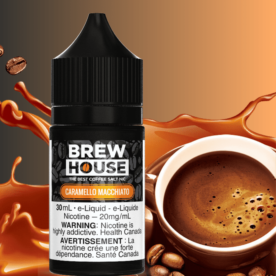 Caramello Macchiato Salt by Brew House E-Liquid Airdrie Vape SuperStore and Bong Shop Alberta Canada