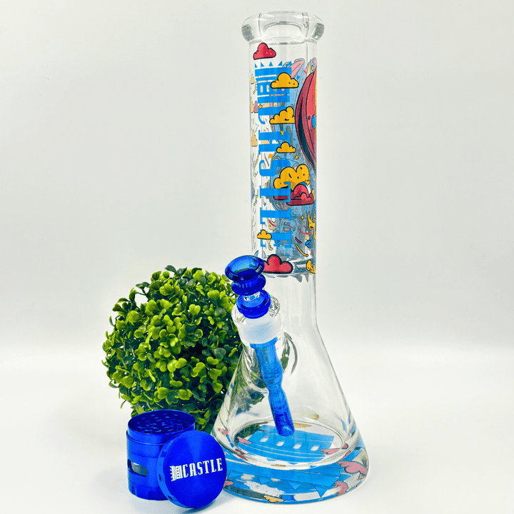 Castle Glassworks 15mm Robot Beaker 14" 14 in / 15mm Base/ 9mm Tube Airdrie Vape SuperStore and Bong Shop Alberta Canada