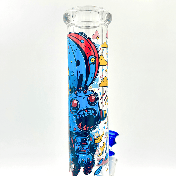 Castle Glassworks 15mm Robot Beaker 14" 14 in / 15mm Base/ 9mm Tube Airdrie Vape SuperStore and Bong Shop Alberta Canada