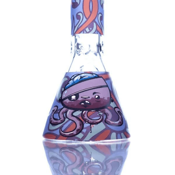 Castle Glassworks 9mm Octopus Beaker-16" 16" / 9mm w/12mm base Airdrie Vape SuperStore and Bong Shop Alberta Canada