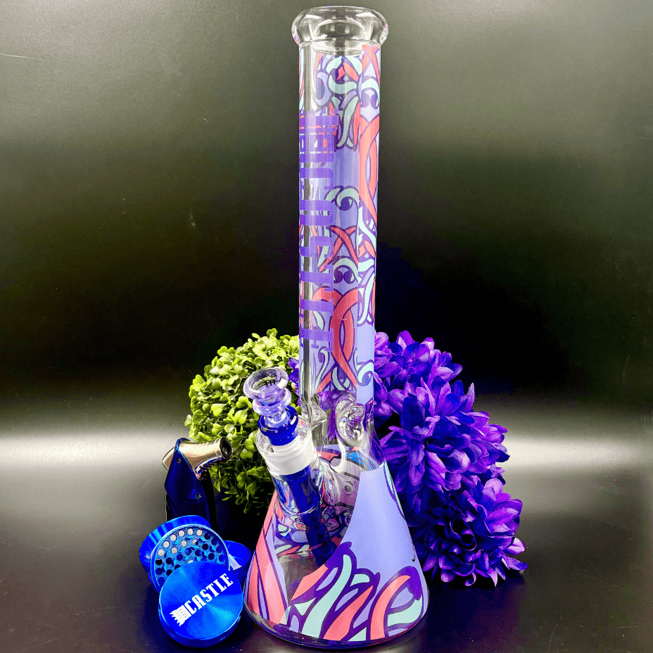 Castle Glassworks 9mm Octopus Beaker-16" 16" / 9mm w/12mm base Airdrie Vape SuperStore and Bong Shop Alberta Canada