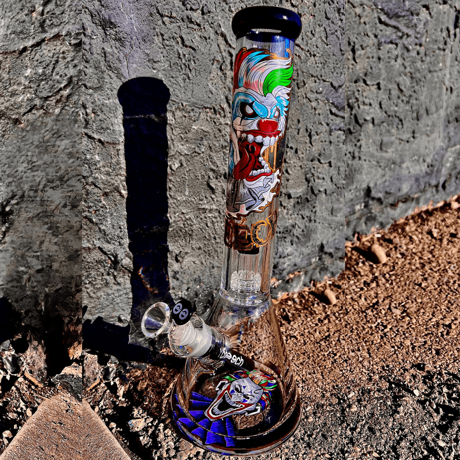 Cheech Glass 12mm Joker Decal 4lb Beaker 16" Airdrie Vape SuperStore and Bong Shop Alberta Canada