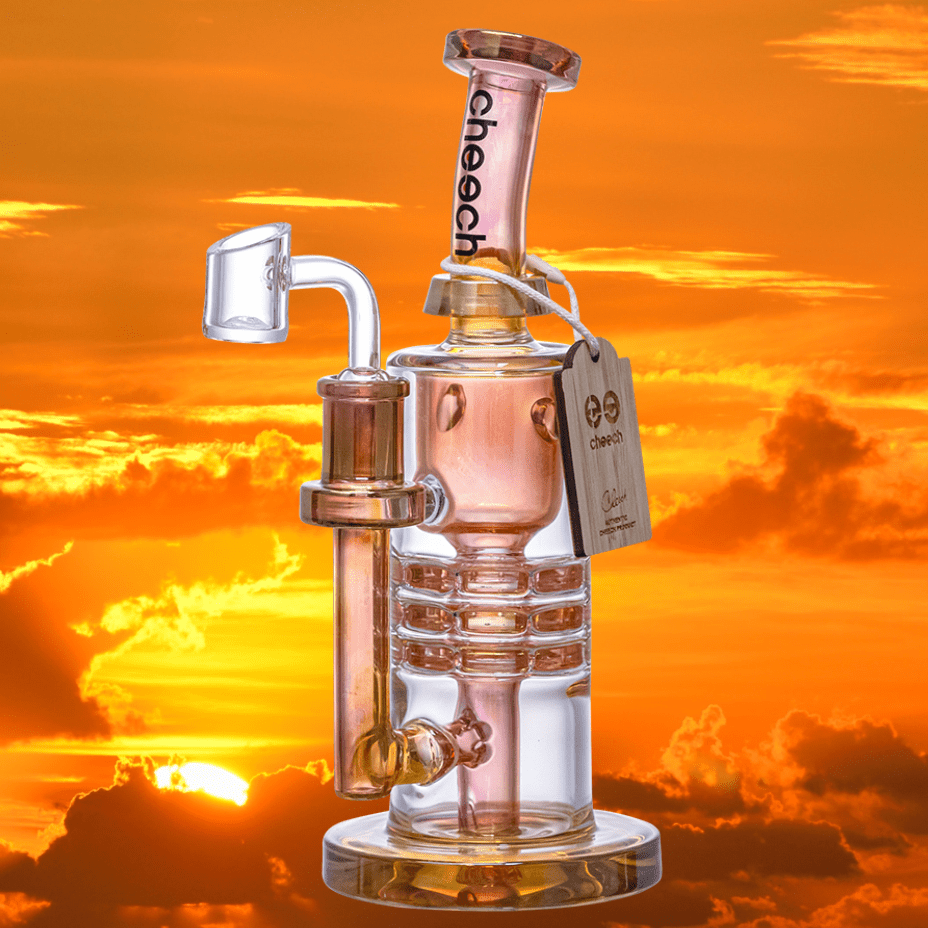 Cheech Glass 7mm Fumed Dab Rig 8" Rose Gold Airdrie Vape SuperStore and Bong Shop Alberta Canada