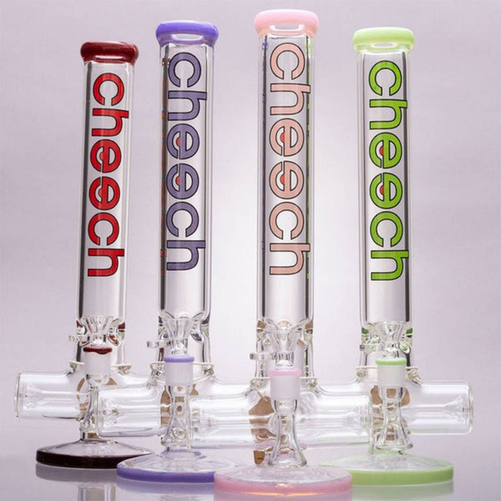 Cheech Glass 7mm Inline Stem Bong 16” Slyme Pink Airdrie Vape SuperStore and Bong Shop Alberta Canada