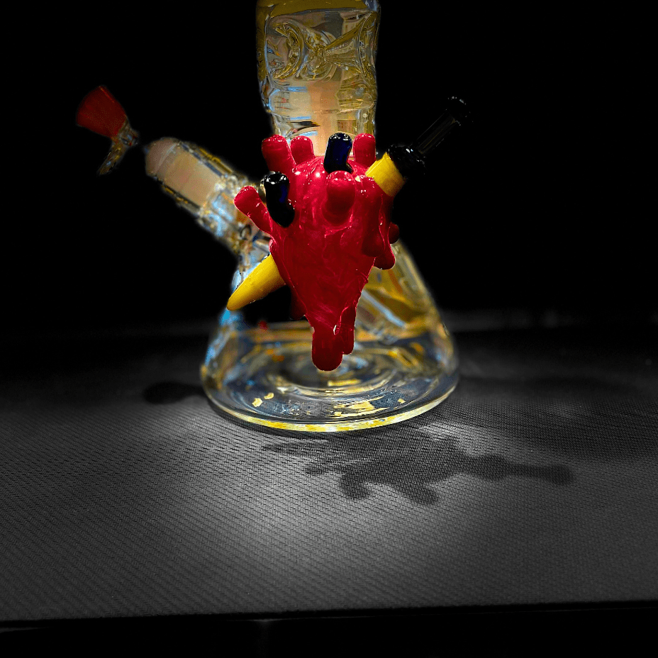 Cheech Glass 7mm Pierce Your Heart Beaker 15" 7mm Airdrie Vape SuperStore and Bong Shop Alberta Canada