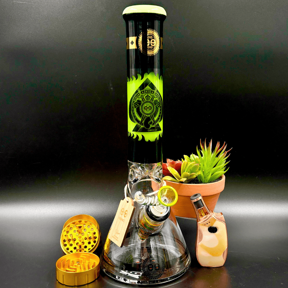 Cheech Glass 7mm Protect the Crest Beaker 14" Airdrie Vape SuperStore and Bong Shop Alberta Canada