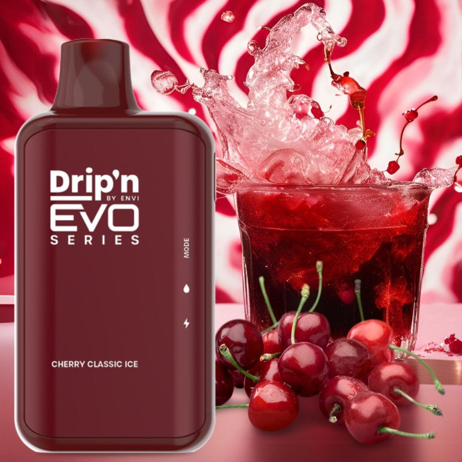 Drip'n by Envi EVO 28k Disposable Vape-Cherry Classic 28000 Puffs / 20mg Airdrie Vape SuperStore and Bong Shop Alberta Canada