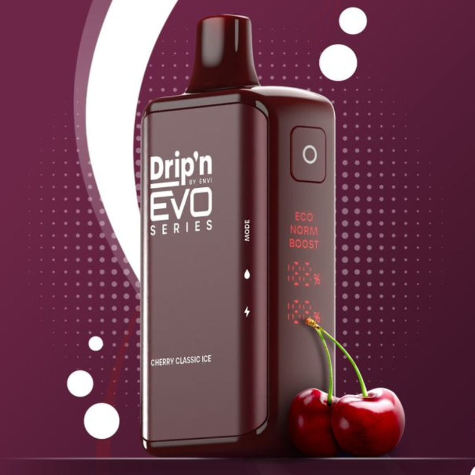 Drip'n by Envi EVO 28k Disposable Vape-Cherry Classic 28000 Puffs / 20mg Airdrie Vape SuperStore and Bong Shop Alberta Canada