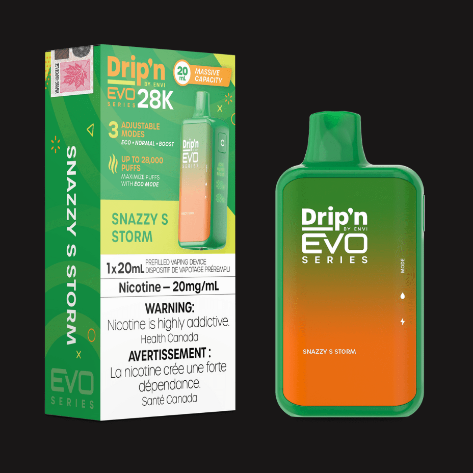 Drip'n by Envi EVO 28k Disposable Vape-Snazzy S Storm 28000 Puffs / 20mg Airdrie Vape SuperStore and Bong Shop Alberta Canada