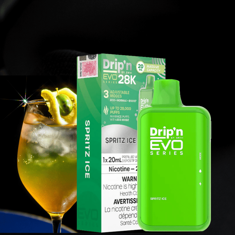 Drip'n by Envi EVO 28k Disposable Vape-Spritz Ice 28000 Puffs / 20mg Airdrie Vape SuperStore and Bong Shop Alberta Canada