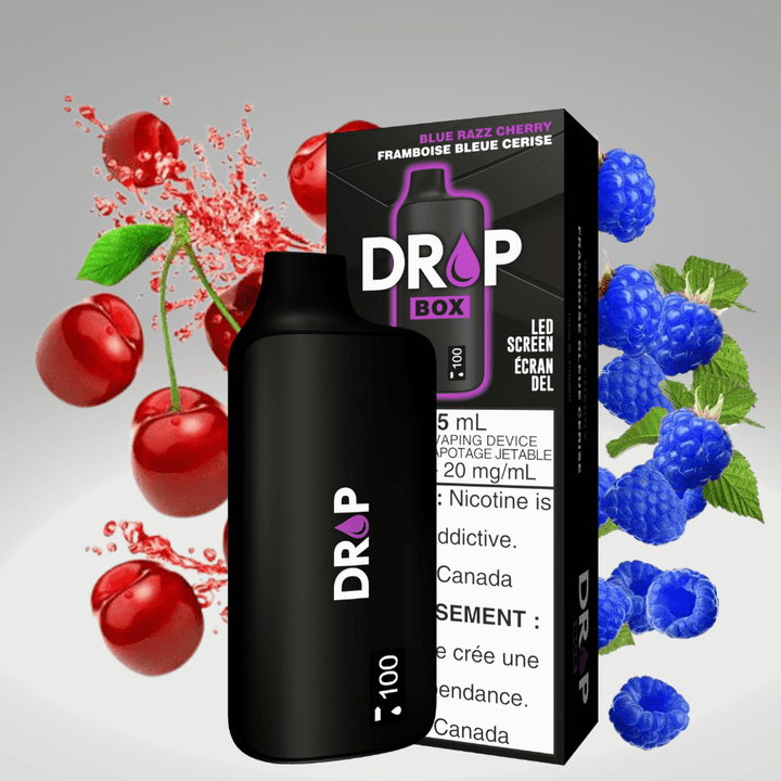 Drop Box 8500 Disposable Vape-Blue Razz Cherry 15ml / 8500Puffs Airdrie Vape SuperStore and Bong Shop Alberta Canada