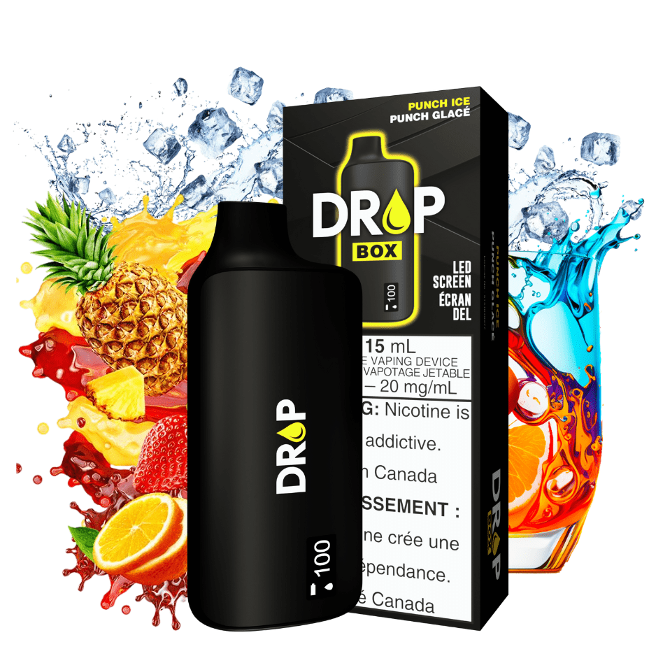 Drop Box 8500 Disposable Vape-Punch Ice 15ml / 8500Puffs Airdrie Vape SuperStore and Bong Shop Alberta Canada