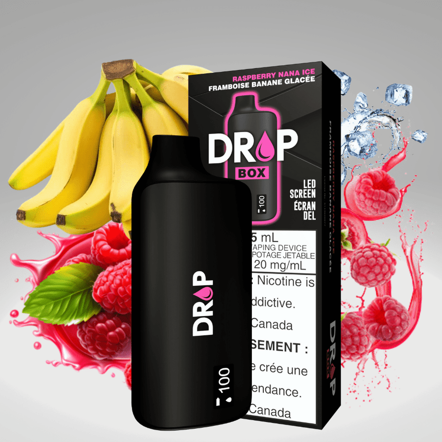 Drop Box 8500 Disposable Vape-Raspberry Nana Ice 15ml / 8500Puffs Airdrie Vape SuperStore and Bong Shop Alberta Canada