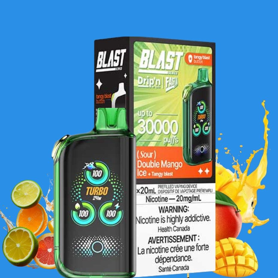 Envi Drip'n x Fasta Blast 30K Disposable Vape-Sour Double Mango Ice 30000 Puffs Airdrie Vape SuperStore and Bong Shop Alberta Canada