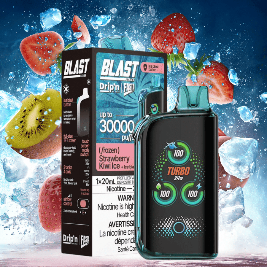 Envi Drip'n x Fasta Blast 30K Disposable Vape-Strawberry Kiwi Ice Disposable / 30000 Puffs / 20mg Airdrie Vape SuperStore and Bong Shop Alberta Canada