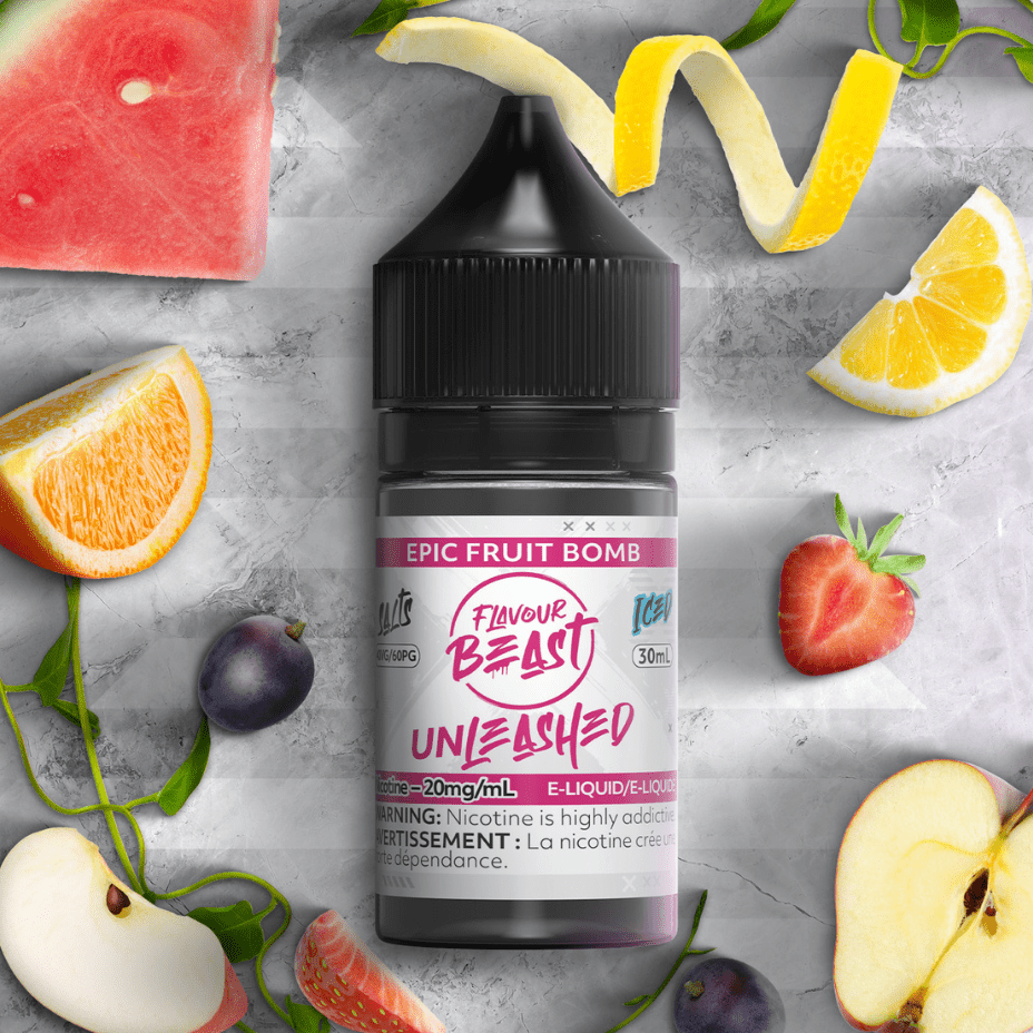 Epic Fruit Bomb Salts By Flavour Beast Unleashed E-liquid 30ml / 20mg Airdrie Vape SuperStore and Bong Shop Alberta Canada