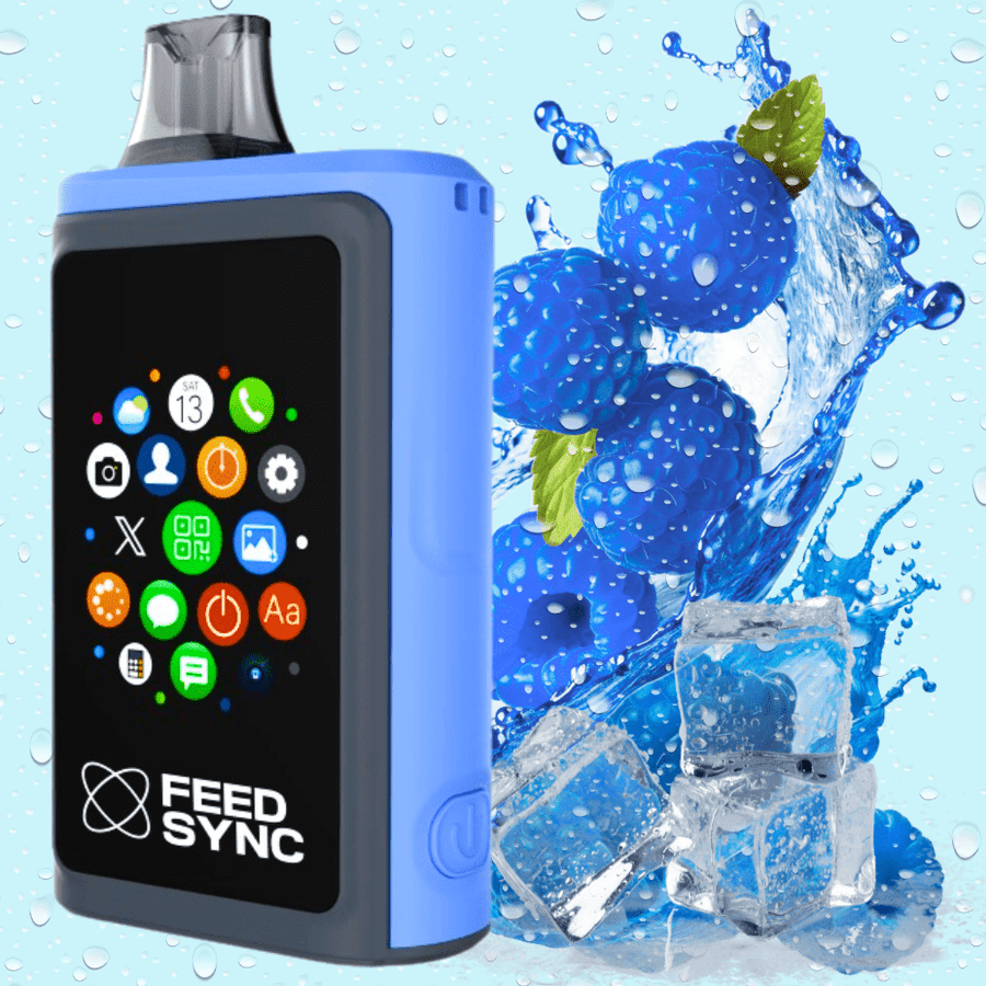 FEED Sync 25K Disposable Vape - Arctic Blue Razz 25000 Puffs / 20mg Airdrie Vape SuperStore and Bong Shop Alberta Canada