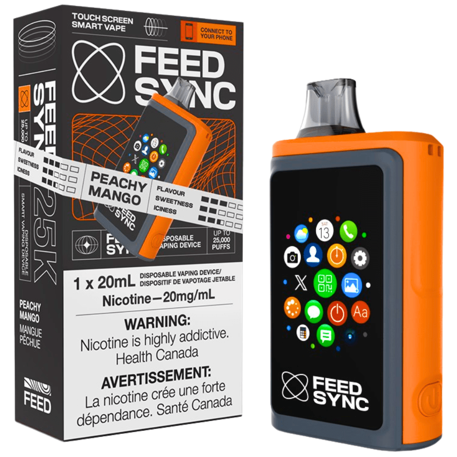 FEED Sync 25K Disposable Vape - Peachy Mango 25000 Puffs / 20mg Airdrie Vape SuperStore and Bong Shop Alberta Canada