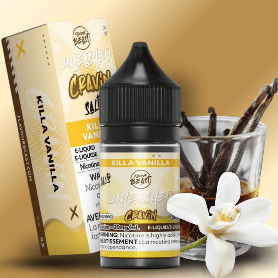 Flavor Beast Unleashed Cravin Salts-Killa Vanilla 30ml / 20mg Airdrie Vape SuperStore and Bong Shop Alberta Canada