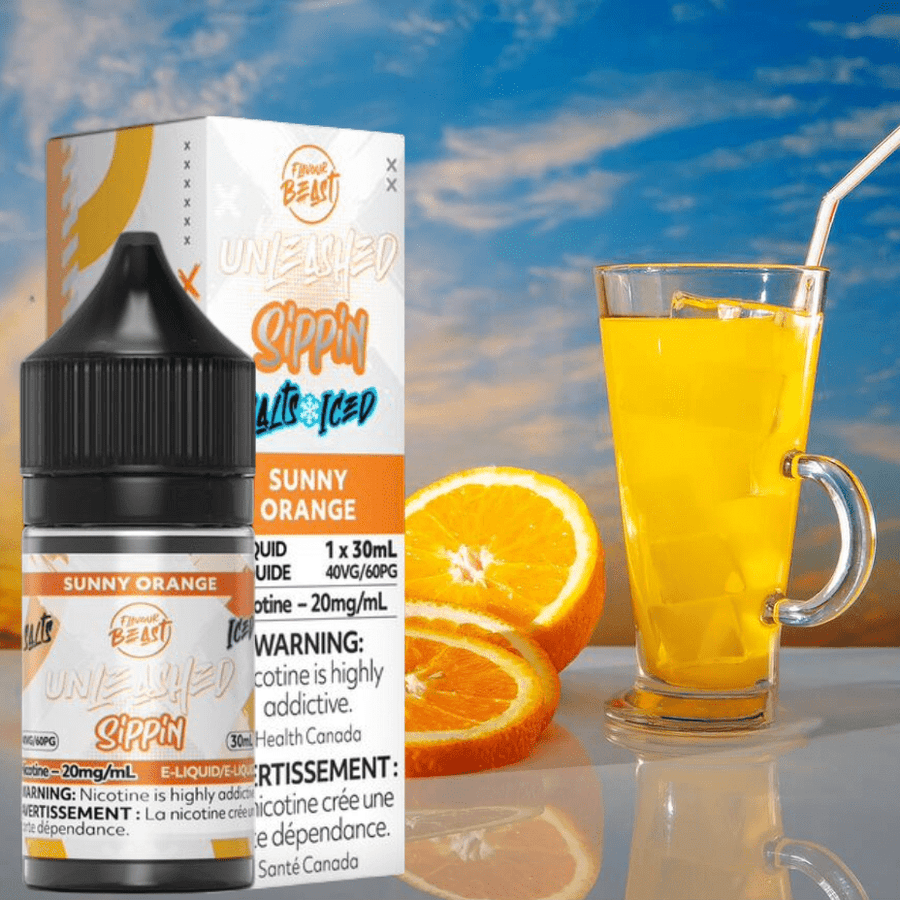 Flavor Beast Unleashed Sippin Salts-Sunny Orange 30ml / 20mg Airdrie Vape SuperStore and Bong Shop Alberta Canada