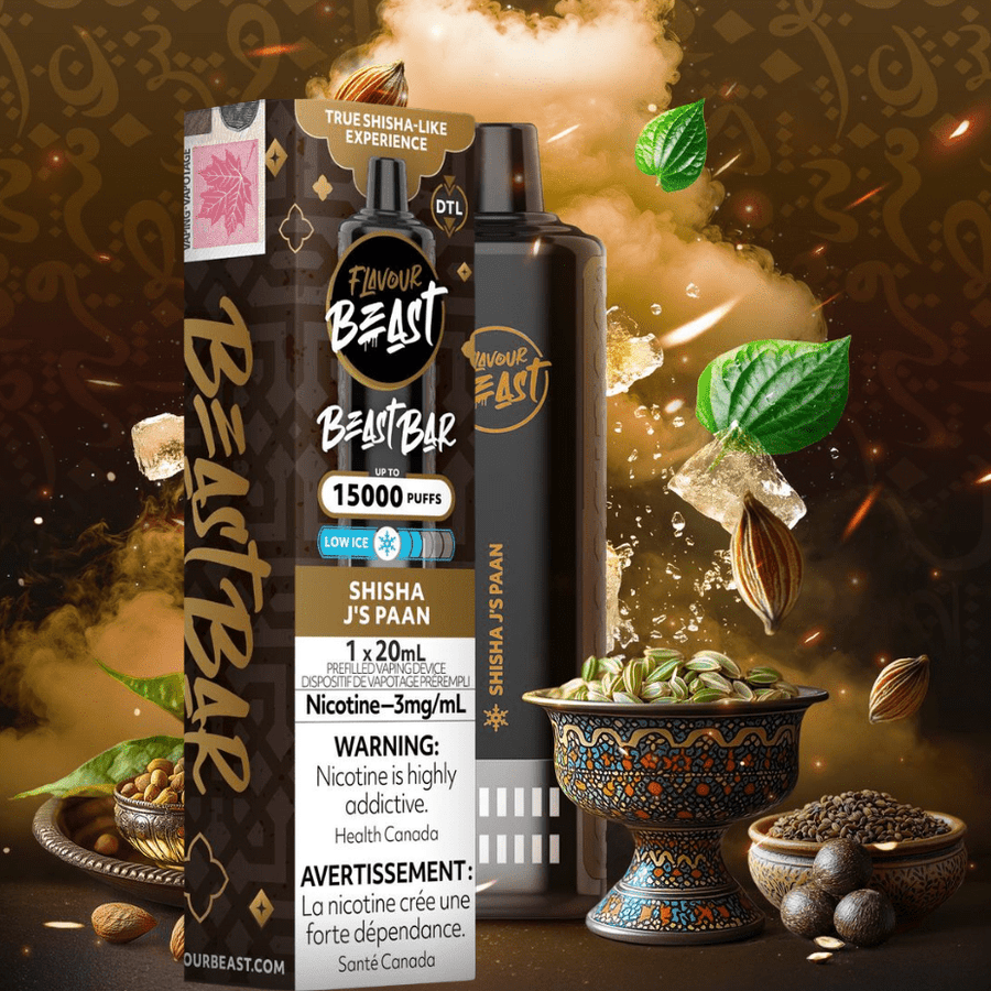 Flavour Beast Beast Bar 15k Disposable Vape-Shisha J's PAAN 3mg / 15000 Puffs Airdrie Vape SuperStore and Bong Shop Alberta Canada