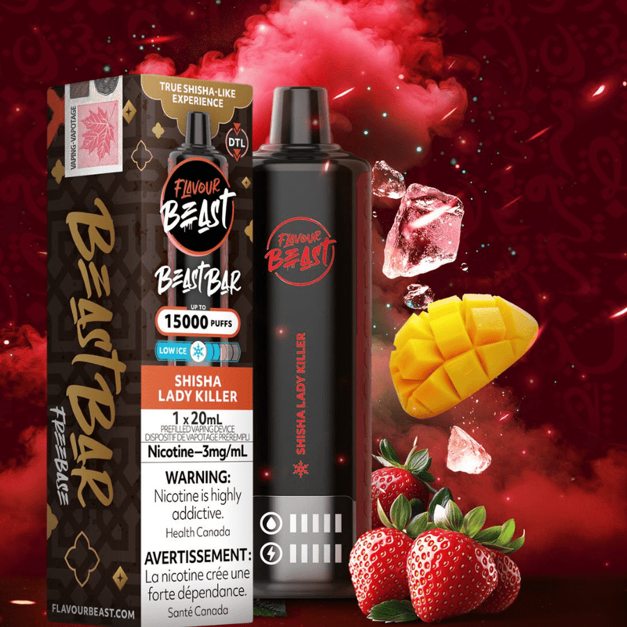 Flavour Beast Beast Bar 15k Disposable Vape-Shisha Lady Killer 3mg / 15000 Puffs Airdrie Vape SuperStore and Bong Shop Alberta Canada