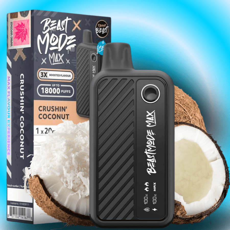 Flavour Beast Beast Mode Max 18k Disposable-Crushin Coconut 20ml / 18000 Puffs Airdrie Vape SuperStore and Bong Shop Alberta Canada