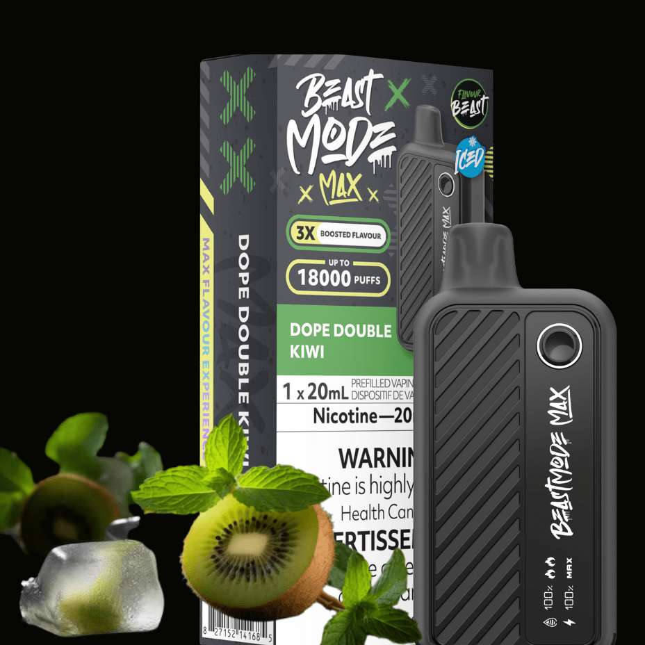 Flavour Beast Beast Mode Max 18k Disposable-Dope Double Kiwi 20ml / 18000 Puffs Airdrie Vape SuperStore and Bong Shop Alberta Canada