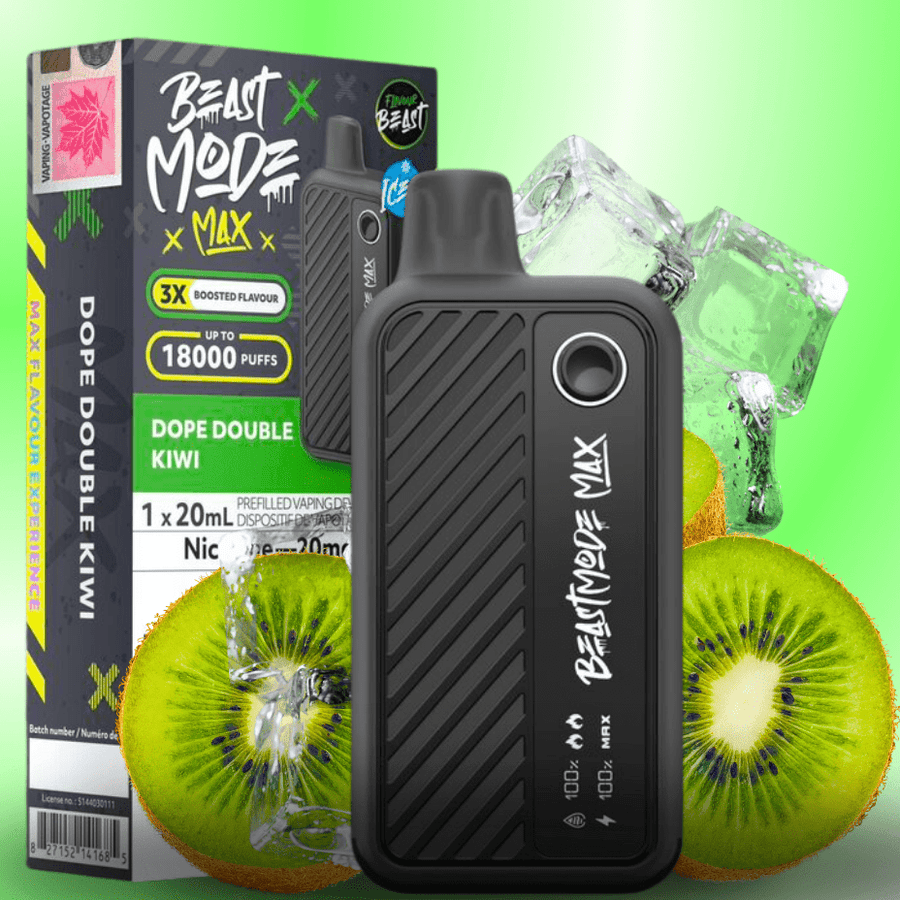 Flavour Beast Beast Mode Max 18k Disposable-Dope Double Kiwi 20ml / 18000 Puffs Airdrie Vape SuperStore and Bong Shop Alberta Canada