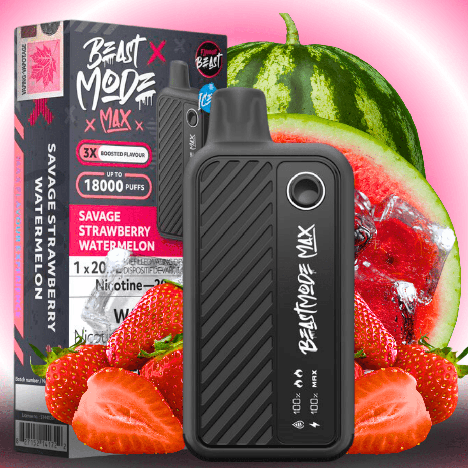 Flavour Beast Beast Mode Max 18k Disposable-Savage Strawberry Watermelon 20ml / 18000 Puffs Airdrie Vape SuperStore and Bong Shop Alberta Canada