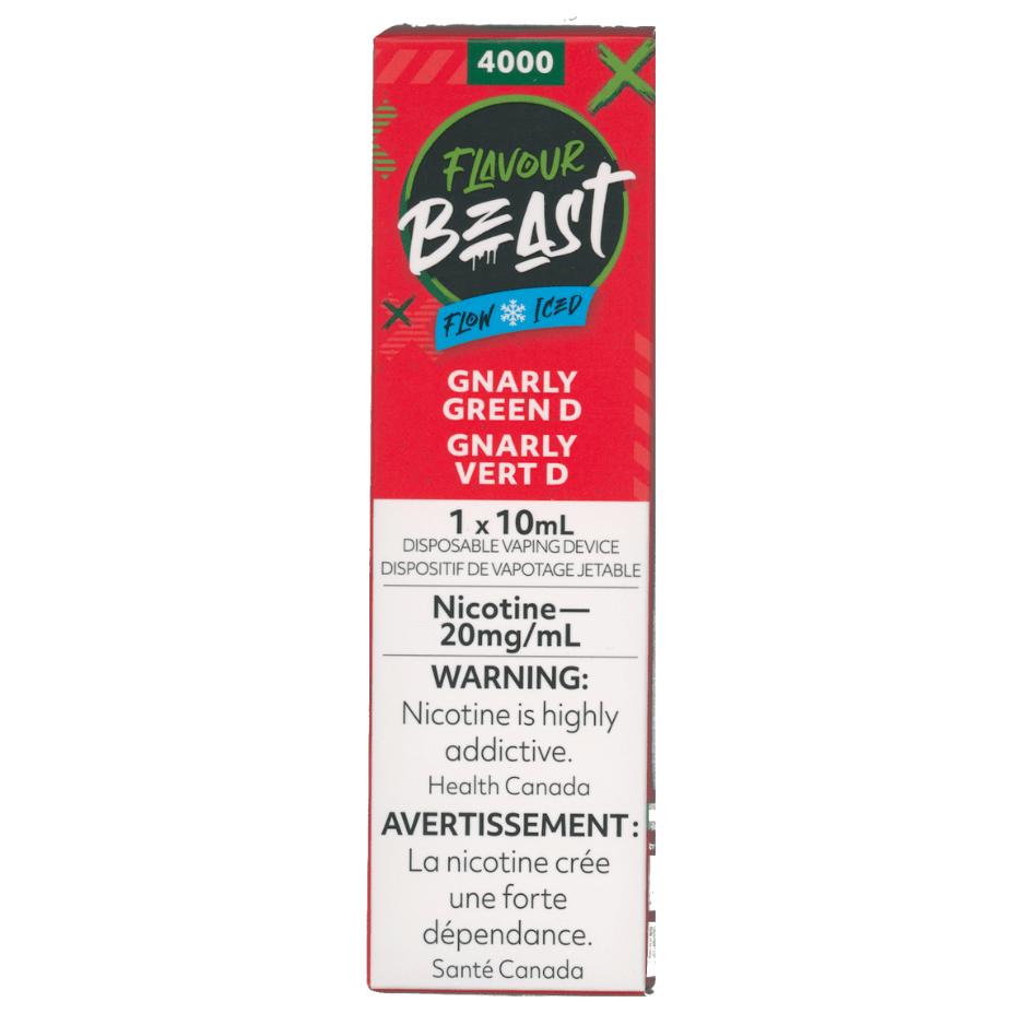 Flavour Beast Flow Disposable-Gnarly Green D 4000 Puffs / 20mg Airdrie Vape SuperStore and Bong Shop Alberta Canada