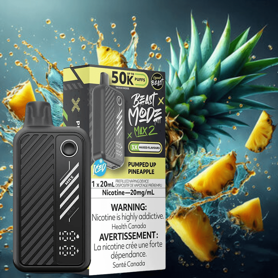 Flavour Beast Max 2 Disposable Vape-Pumped Up Pineapple Iced Airdrie Vape SuperStore and Bong Shop Alberta Canada