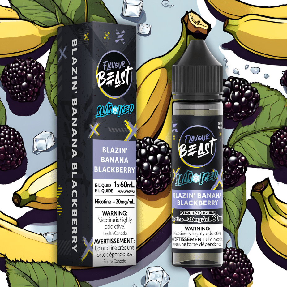 Flavour Beast Salt-Blazzin Banana Blackberry-60ml 60mL / 20mg Airdrie Vape SuperStore and Bong Shop Alberta Canada