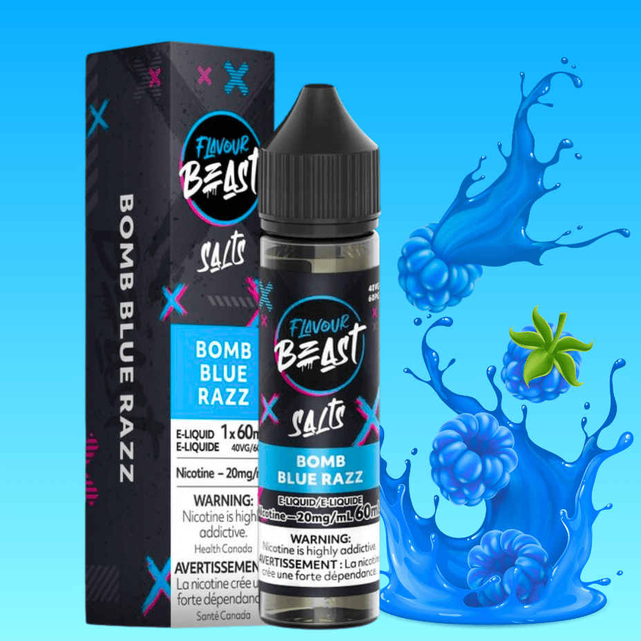 Flavour Beast Salt-Bomb Blue Razz-60ml 60ml / 20mg Airdrie Vape SuperStore and Bong Shop Alberta Canada