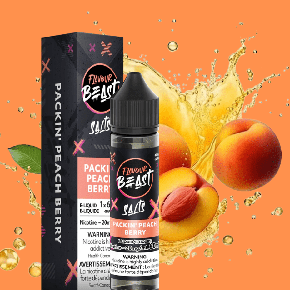 Flavour Beast Salt-Packin' Peach Berry-60ml 60ml / 20mg Airdrie Vape SuperStore and Bong Shop Alberta Canada