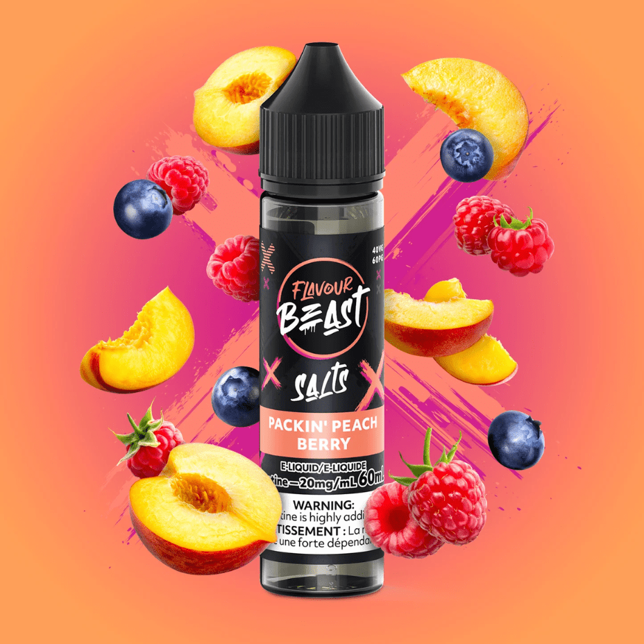 Flavour Beast Salt-Packin' Peach Berry-60ml 60ml / 20mg Airdrie Vape SuperStore and Bong Shop Alberta Canada