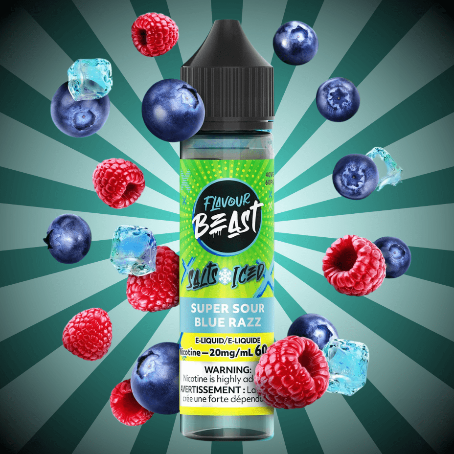 Flavour Beast Salt-Super Sour Blue Razz 60mL / 20mg Airdrie Vape SuperStore and Bong Shop Alberta Canada