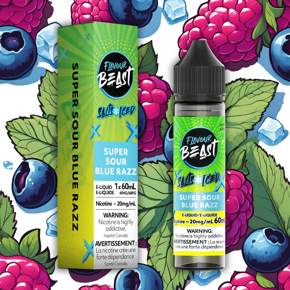 Flavour Beast Salt-Super Sour Blue Razz 60mL / 20mg Airdrie Vape SuperStore and Bong Shop Alberta Canada