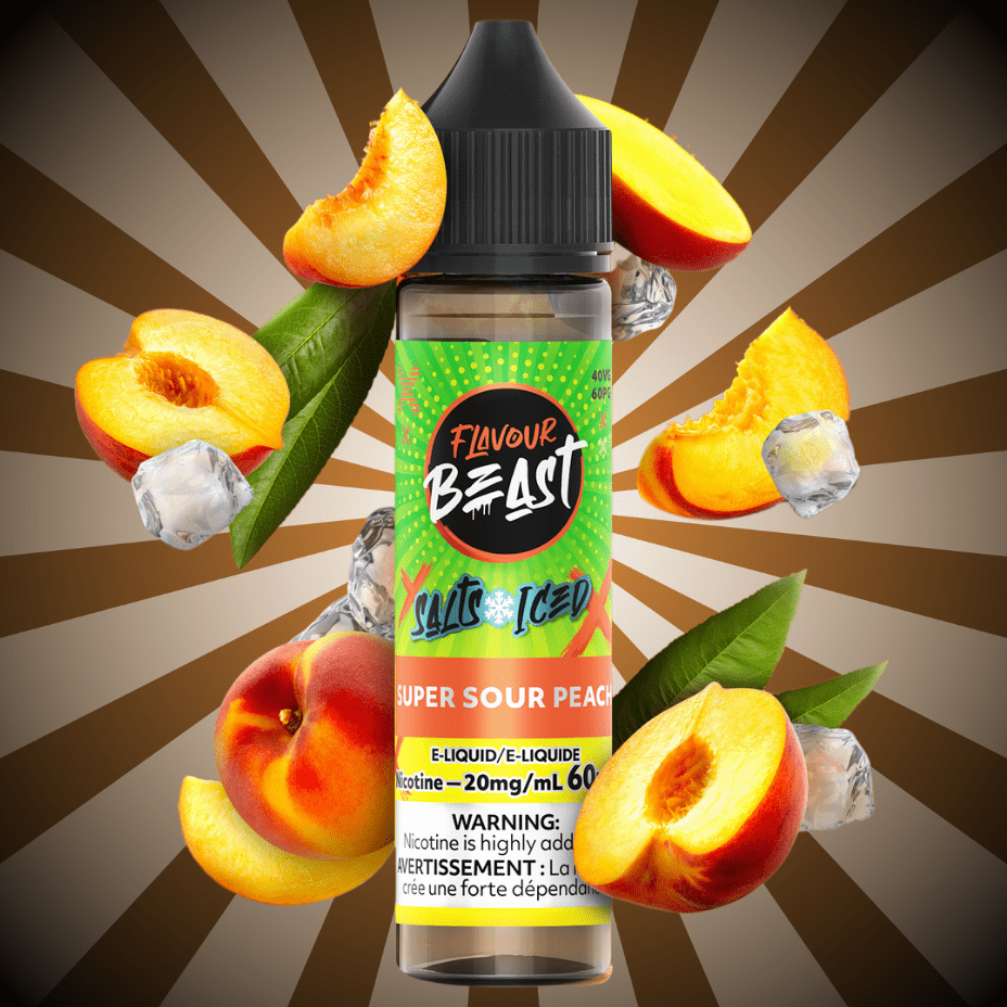 Flavour Beast Salt-Super Sour Peach-60ml 60mL / 20mg Airdrie Vape SuperStore and Bong Shop Alberta Canada